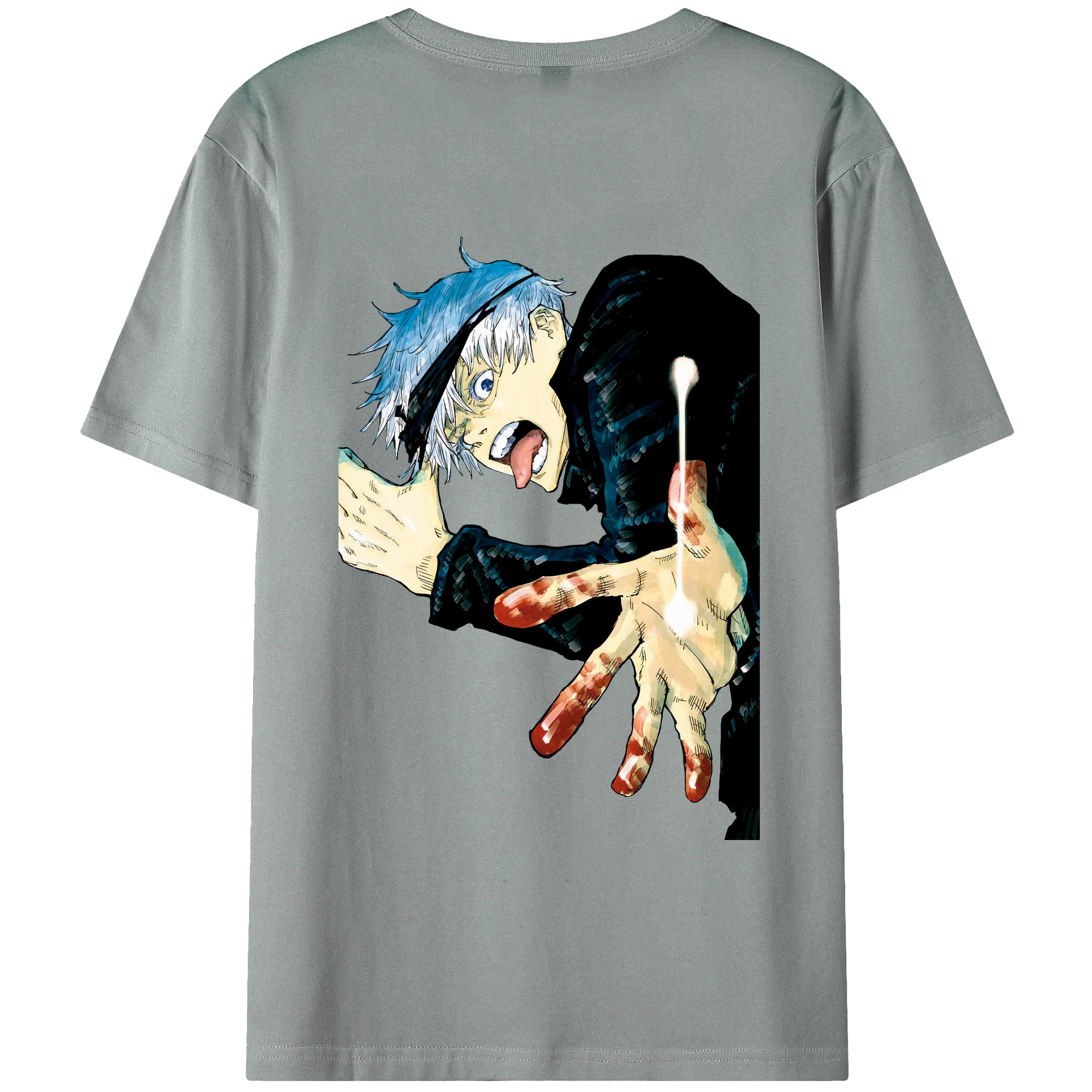 （画像用） 呪術廻戦 Jujutsu Kaisen 綿100％ メンズ半袖Tシャツ（バックプリント） 通気性